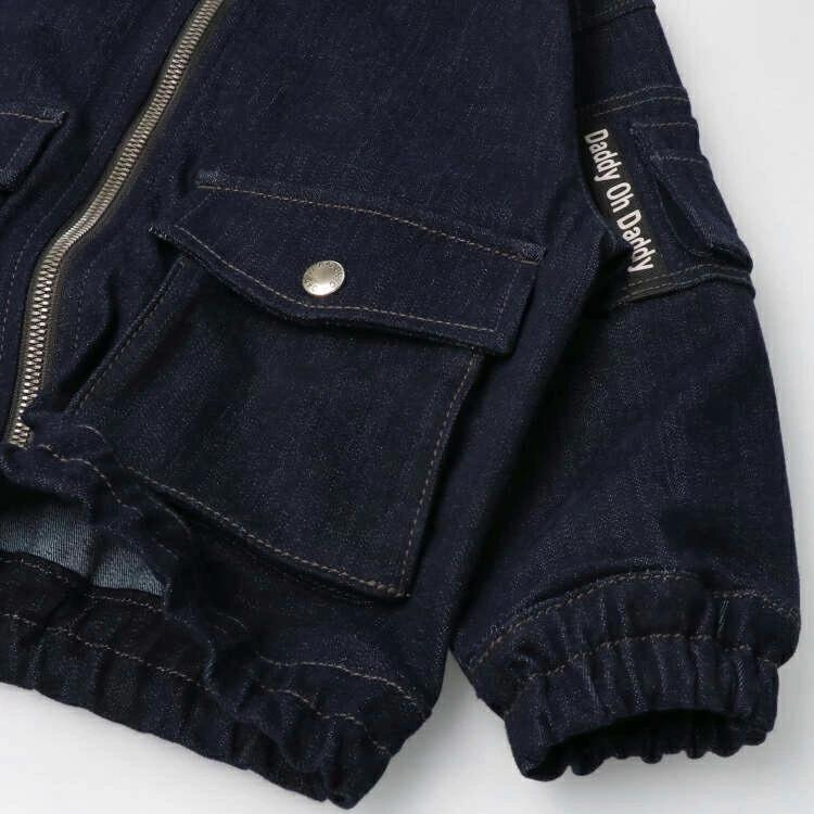 [Children's Clothing] Daddy Oh Daddy (Daddy O'daddy) Stretch Denim MA-1 Jacket 90cm-140cm V50104