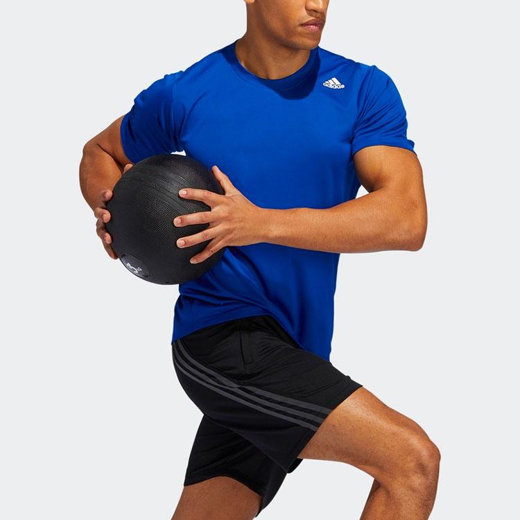Adidas Футболка мужская с коротким рукавом и круглым вырезом, сплошной логотип, королевский синий GC8345