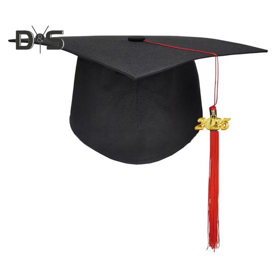 Кепка для выпускников для взрослых, кепка бакалавра, регулируемый размер, эластичный ремешок, плоский верх, эластичный ремешок, кепка с кисточками, штамп 2025 г.