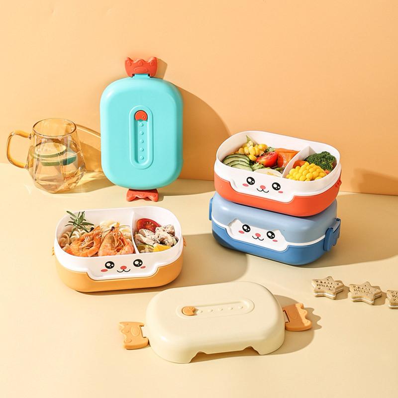 700 мл мультфильм дети бенто ланч-боксы герметичный пищевой контейнер с отделениями (без