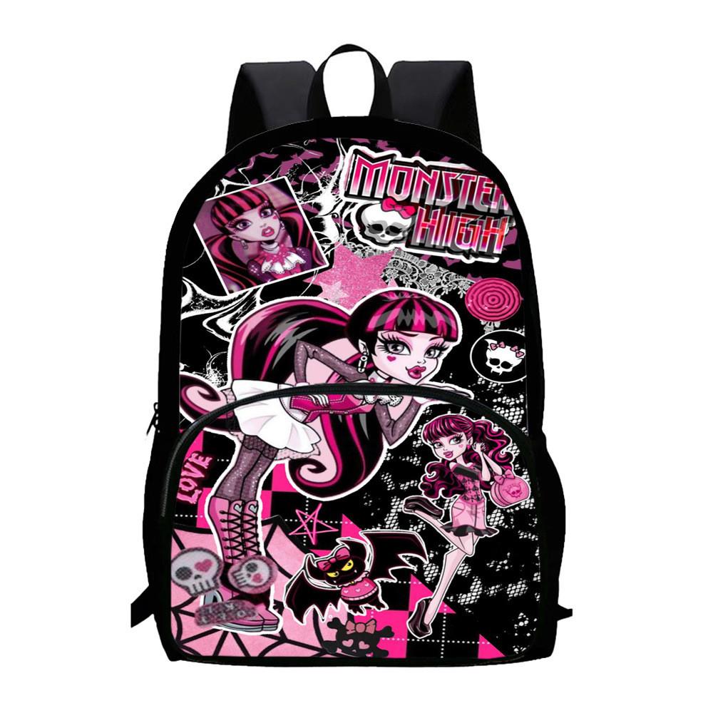 Рюкзак Monster High большой вместимости для школьного образования и из материала Оксфорд
