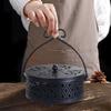 Держатель для благовоний с защитой от железа и ручкой-крышкой, прочная металлическая полая курильница, переносной настольный зольник, рождественский подарок