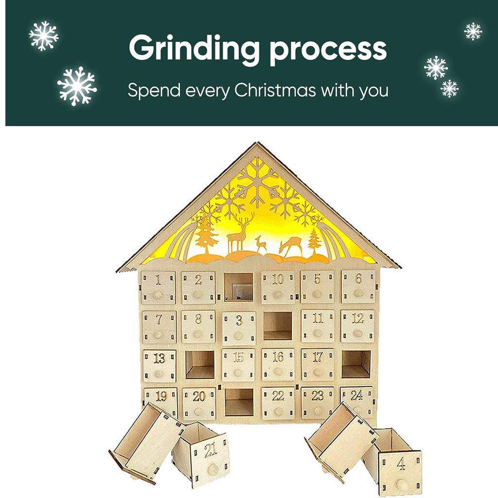 Белый 24-дневный календарь обратного отсчета, рождественский цифровой календарь, украшения, рождественские украшения, украшения для дома, поделки