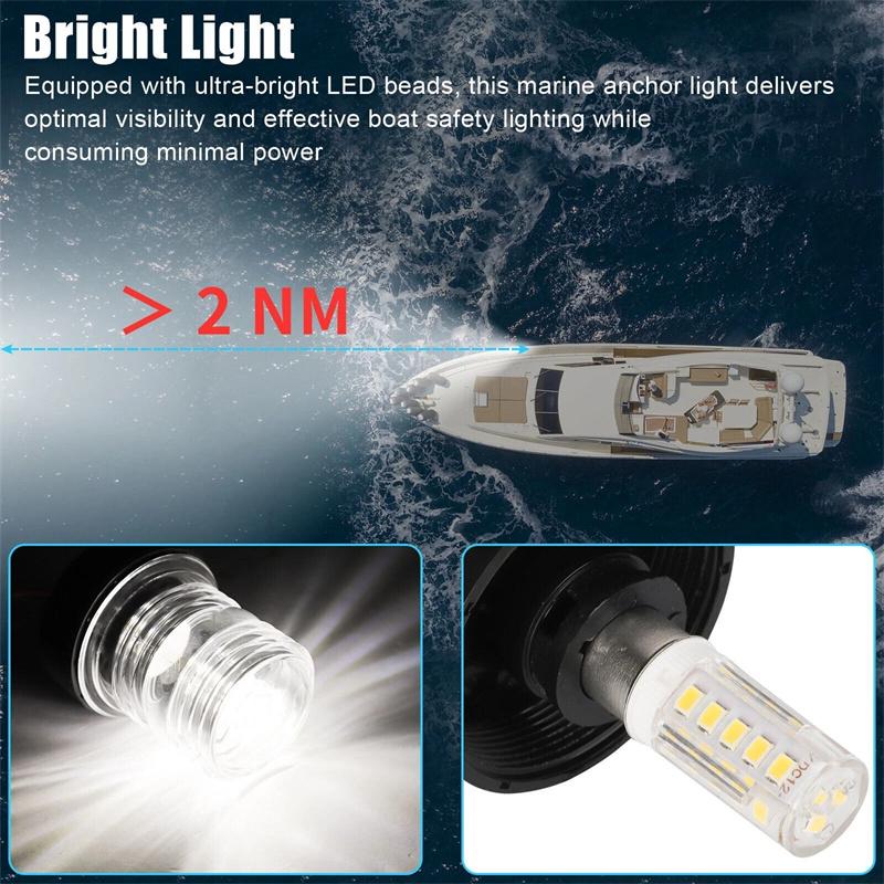 12V Led Navigation Anchor Light 360 Degree All Round For Marine Boat Light Yacht Sailing Lamp Navigation Signal Indicator