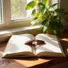 Деревянный держатель страниц книги Эргономичное кольцо для большого пальца Портативный легкий разделитель страниц книги Аксессуар для комфортного чтения
