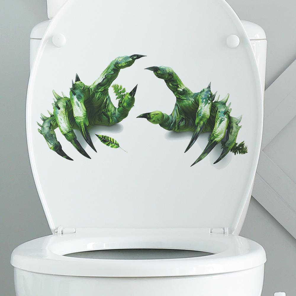 Туалет для ванной комнаты Green Finger с наклейками для домашнего декора