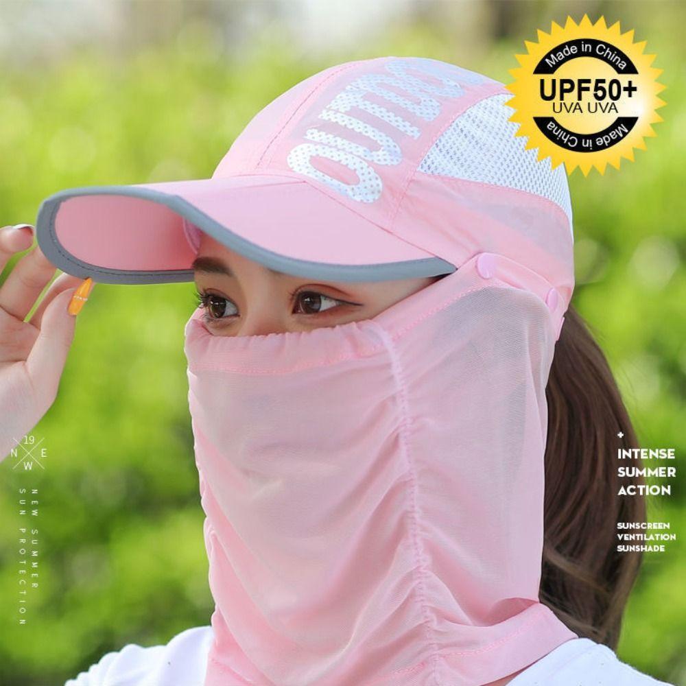 Neck Cover Sun Protection Hat Quick-dry Hat Face Cover Cap Breathable Wide Brim Baseball Cap Women