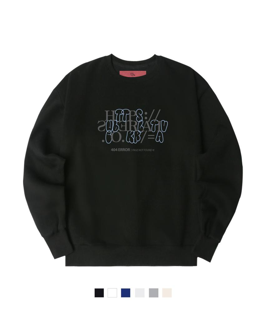 SUPERLATIVE 404Error Oversized Fleece-Lined Sweatshirt (Som4-4Sp137)