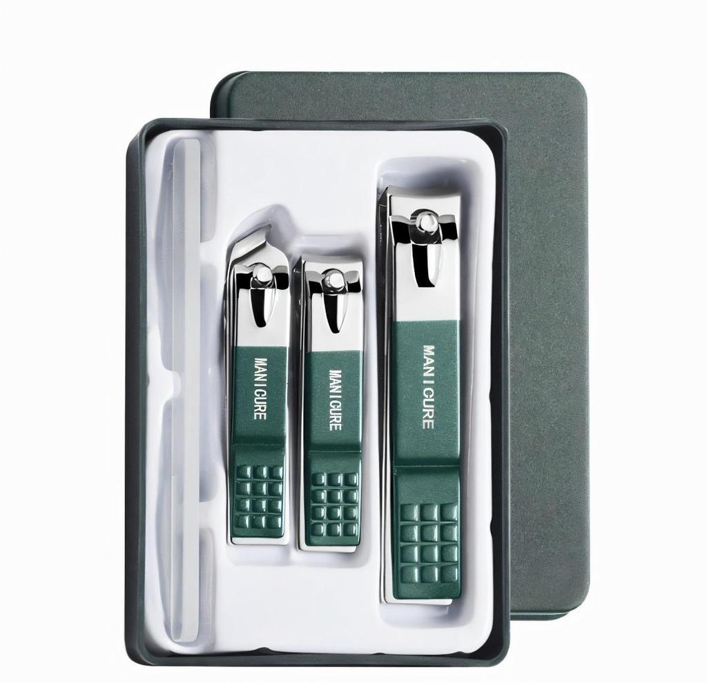 Премиальный набор кусачек для ногтей с защитой от брызг и ухочисткой - Портативный для мужчин и женщин