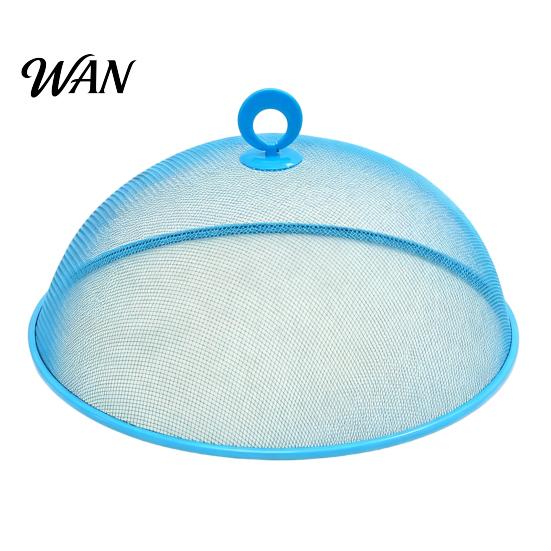 Fruit Platter Cover Round Metal Food Cover, Fine Mesh Protector, Heavy Duty Cake Dome with Handle, Dustproof Net Tent for Outdoor BBQ Picnic