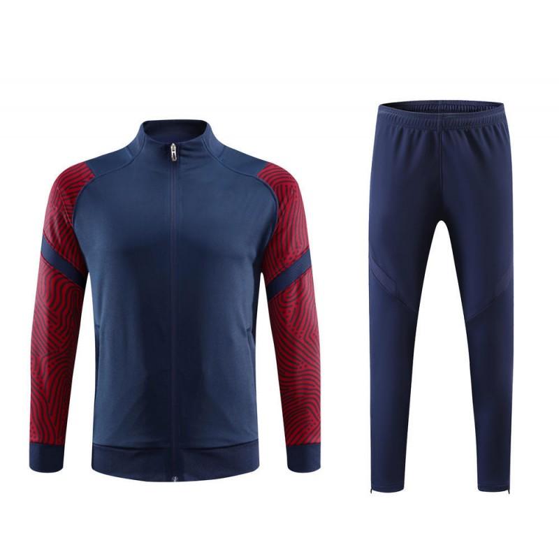 Men Women Kids Long Sleeve Soccer Training Jersey Set Team Sports Uniform Winter