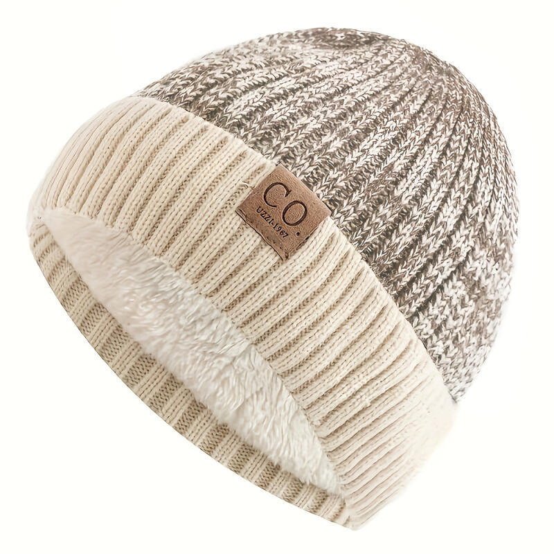 Men's Winter Beanie Hat, Warm Cuffed Knit Cap, Casual Outdoor Skull Cap for Hiking, Travel, Daily Wear, 5 Colors
