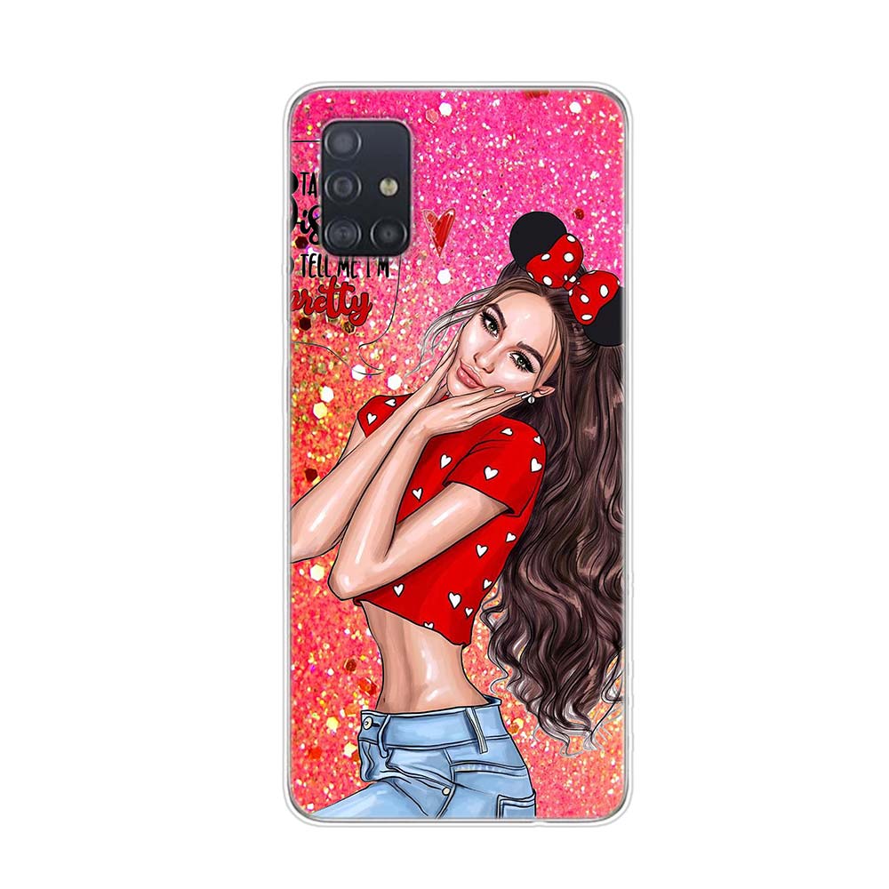 Fashion Baby Mom Girl для Samsung Galaxy A01 A11 A12 A22 A21S A31 A41 A42 A51 A71 A32 A52 A72 A02S Soft Phone Case