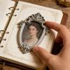 5 шт. Серебристые Ретро Миниатюрные Фоторамки Смоляные Мини Овальные Фоторамки Аксессуар Мини-Домик Винтажная Рамка Декор