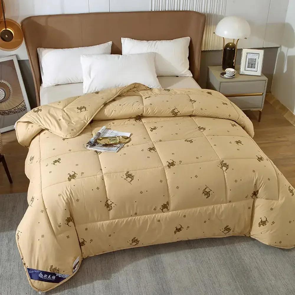 Светлана Стеганое одеяло Зимнее одеяло 100% верблюжья шерсть Наполнитель Односпальное Двуспальное Квинсайз Кингсайз