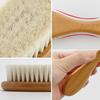 Деревянная расческа для новорожденных, щетка для натуральных волос, мягкая щетина, скраб для ванны, душа, инструменты