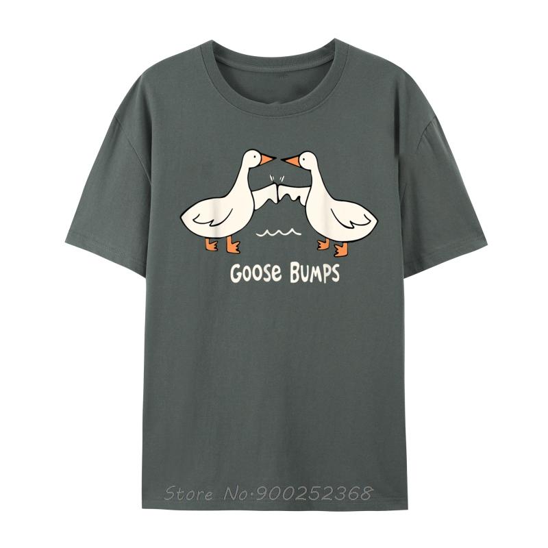 Cute Goose Bumps Funny Animal Pun Lover Tshirt Personalized Graphic T Shirt New Cotton Streetwear Men Oversized Tshirt Tees