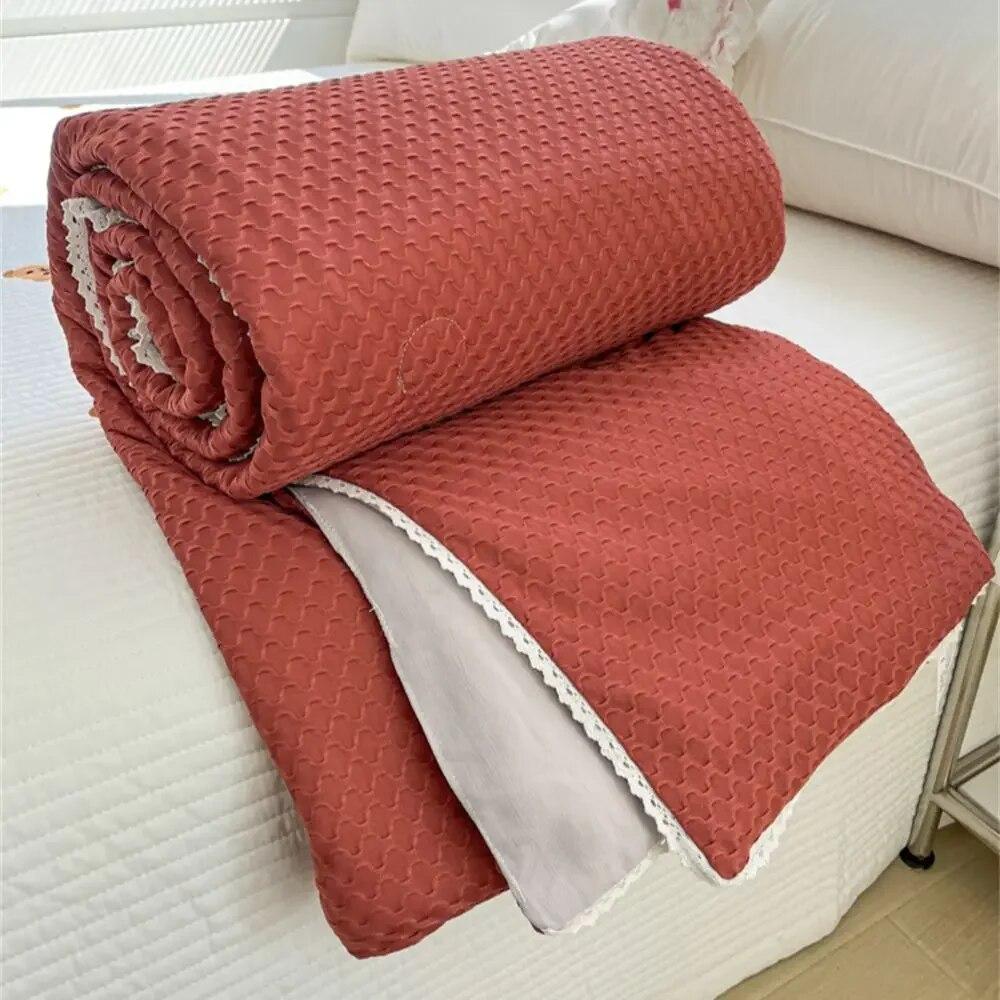 Summer Cotton Quilts Thin Air-conditioning Bedroom Decor Blankets For Bed Soft Breathable Office Nap Blanket Quilted Bed Covers