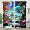 Модные шторы с пейзажным принтом высокой четкости, кулиска, украшение для дома, украшение комнаты