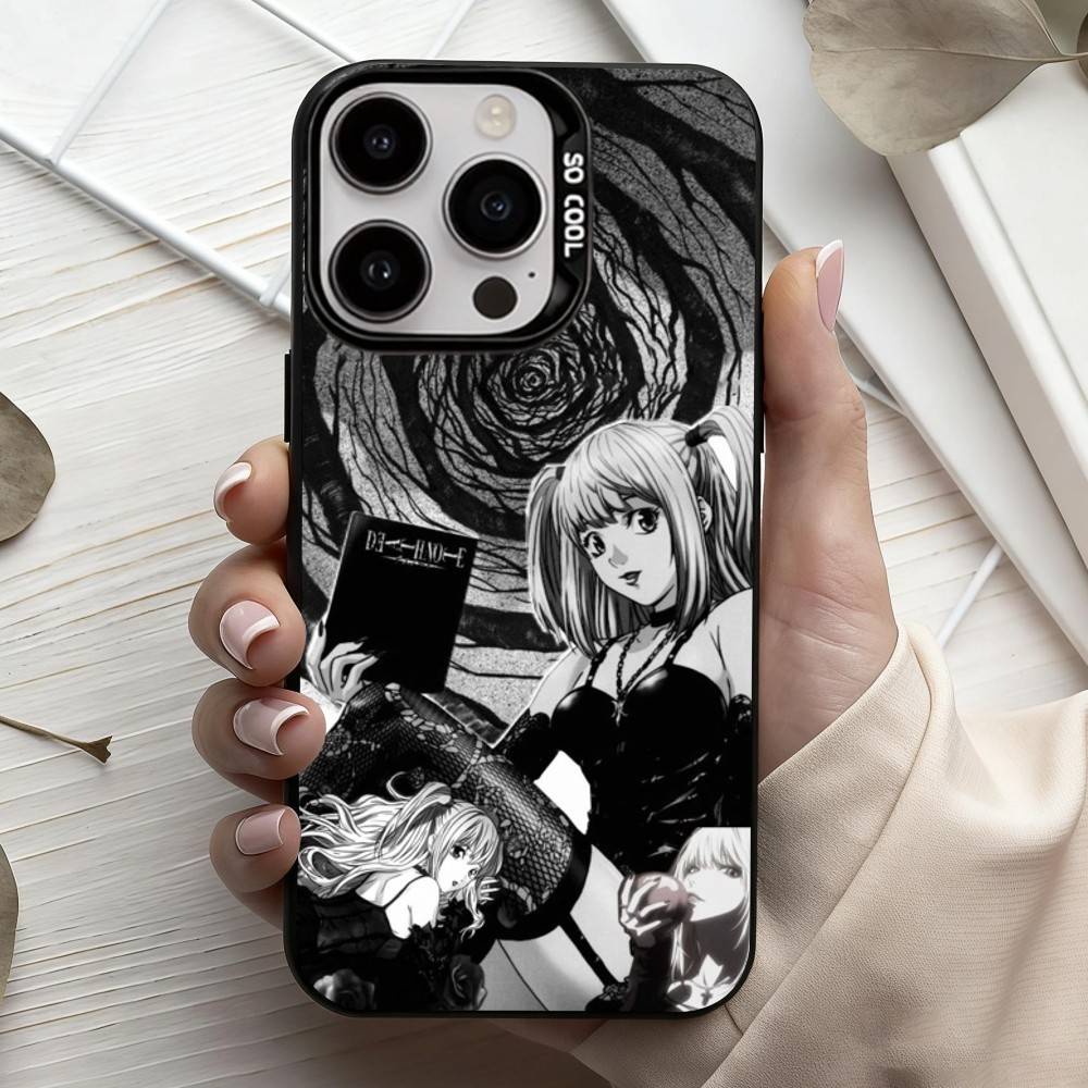 Чехол для телефона M-Misa D-Death N-Note Для iPhone17,16,15,14,13,12,11 Plus,Pro Max Конфетный Серебряный Покрытие Внутри Чехла