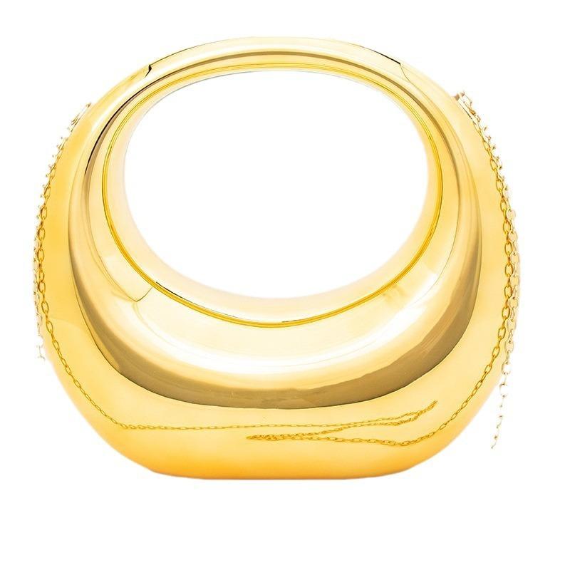 European And American Acrylic Metal Texture Bag, High-End Simple Celebrity Dinner Handbag