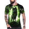Модная мужская футболка с 3D принтом тигра, повседневная футболка большого размера с круглым вырезом и коротким рукавом, летние уличные топы в стиле хип-хоп с животными, футболки