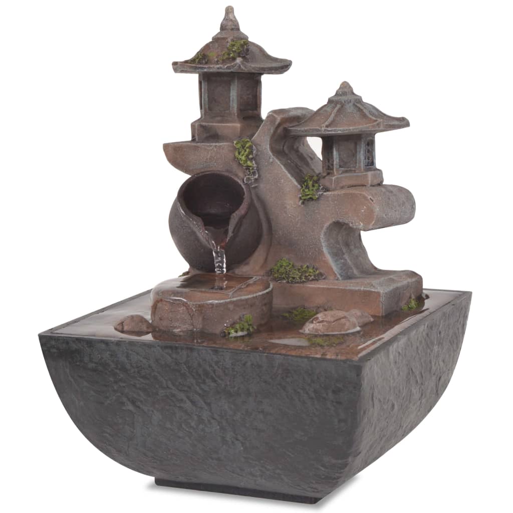 Indoor Fountain with LED Lighting Polyresin
