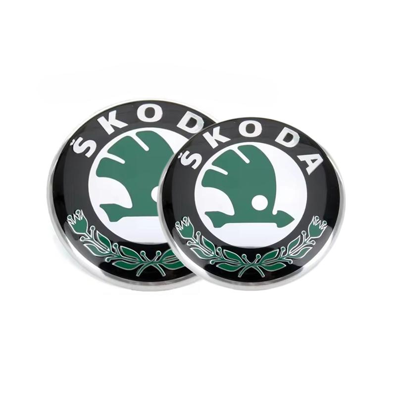 tnkrq7 Car Emblem Badge Front Hood Trunk Sticker Decoration For Skoda Octavia Superb Rapid Kodiaq Karoq Enyaq RS Yeti Scala Fabia Kamiq