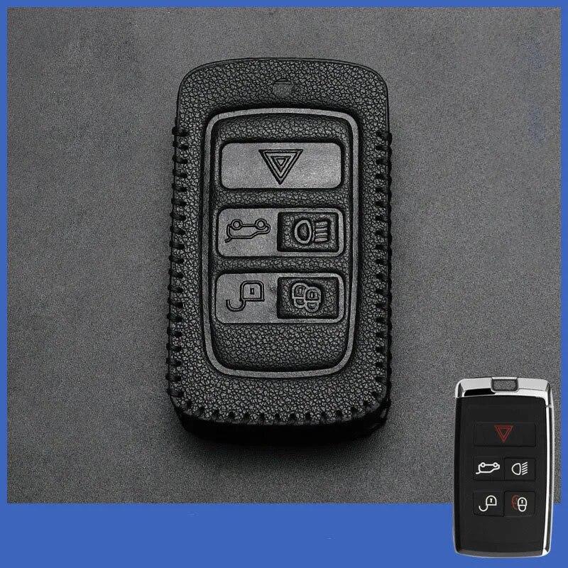 Кожаный чехол для ключей от машины, держатель-брелок для Land Rover Range Rover Sport Velar Discovery 3 4 Elander 2 Evoque для Jaguar XE E-Pace