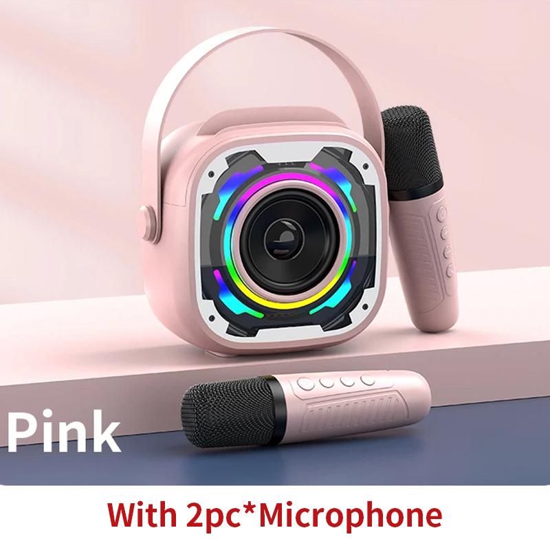Mini Karaoke Machine Portable Bluetooth 5.3 Speaker Wireless Microphone Home Family Singing Children's Gifts Support TF U Disk