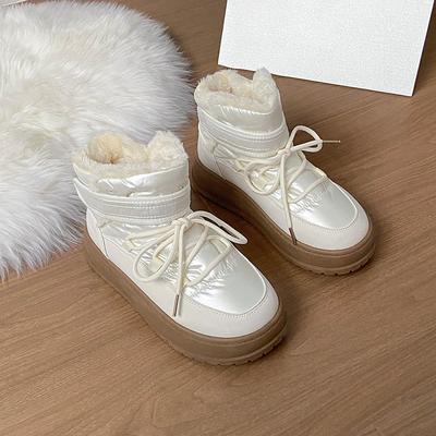 Морозостойкие и теплые зимние женские новые водонепроницаемые и нескользящие ботинки с утолщенной хлопковой подкладкой