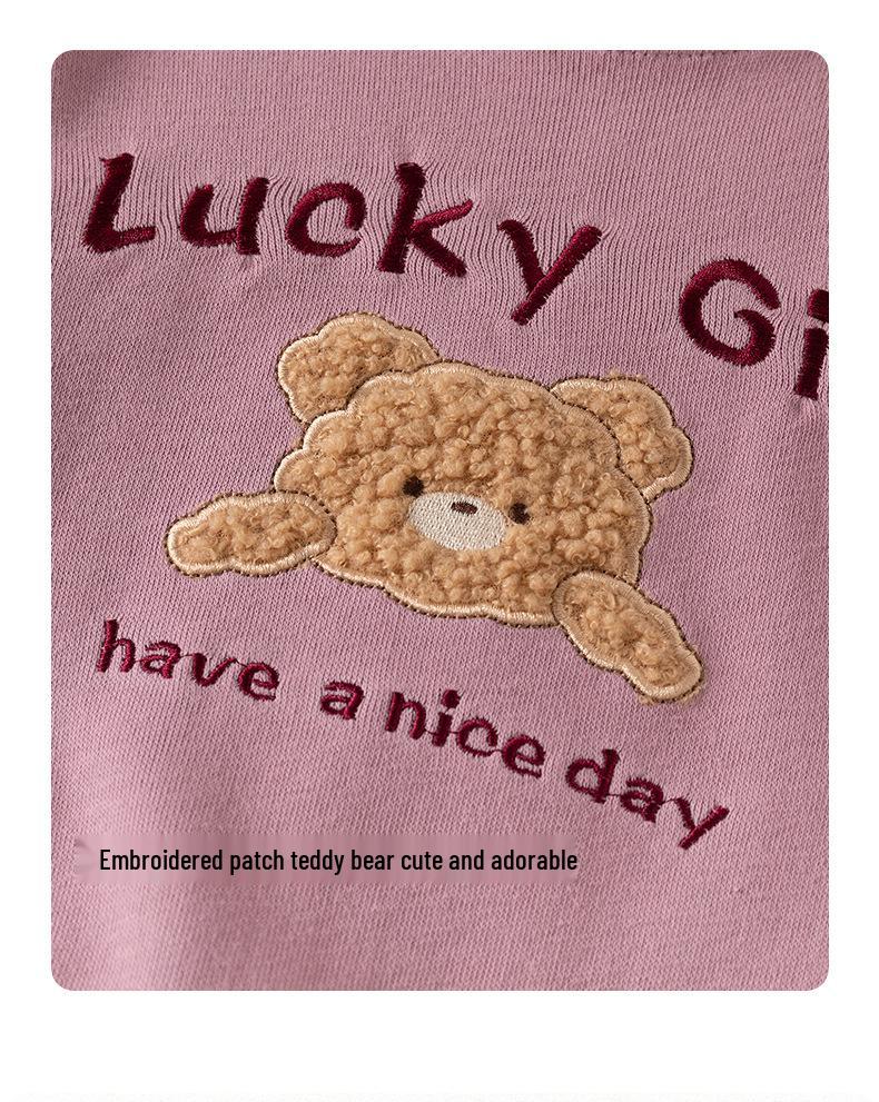 Мультяшный спортивный костюм для девочек - Весенне-осенний костюм-двойка для малышей