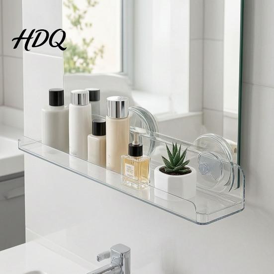 Настенный держатель для комнатных растений Полка на окно с присоской и защитным краем Прозрачный акрил Плавающая Прочный Маленький Подставка-полка Настенная