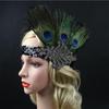 Sequin Feather Flapper Headband 1920s Great  Headdress Headpiece Vintage