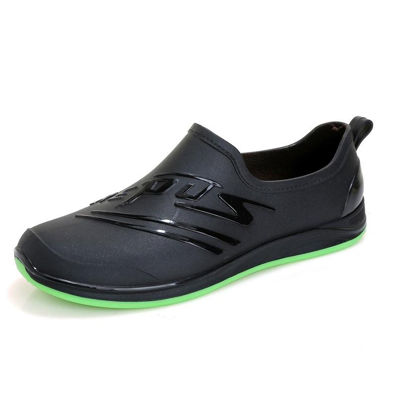 Fashion short rain shoes men's four-season work shoes low-top non-slip kitchen shoes wear-resistant rubber shoes fishing shoes waterproof shoes