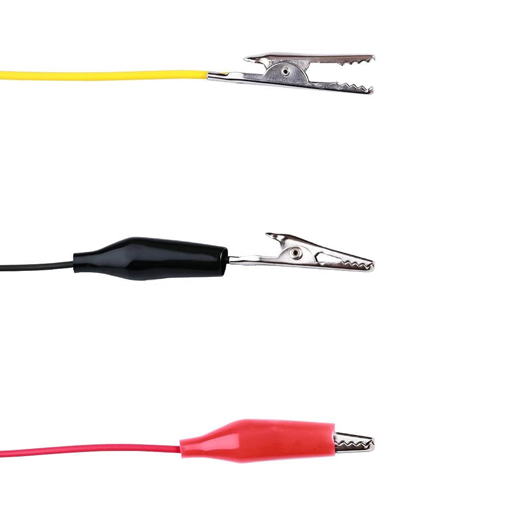 YFFSFDC 5 Цветов 30 шт. Тестовый провод 50 см Зажим типа "крокодил" Двухсторонний Электрический испытательный кабель
