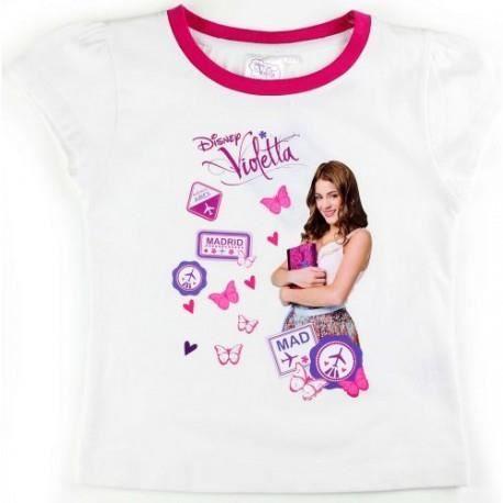 T-shirt Violetta du 3 au 10 ans Blanc