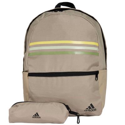 Рюкзак adidas Classic Horizontal с 3 полосками, Унисекс, коричневый рюкзак