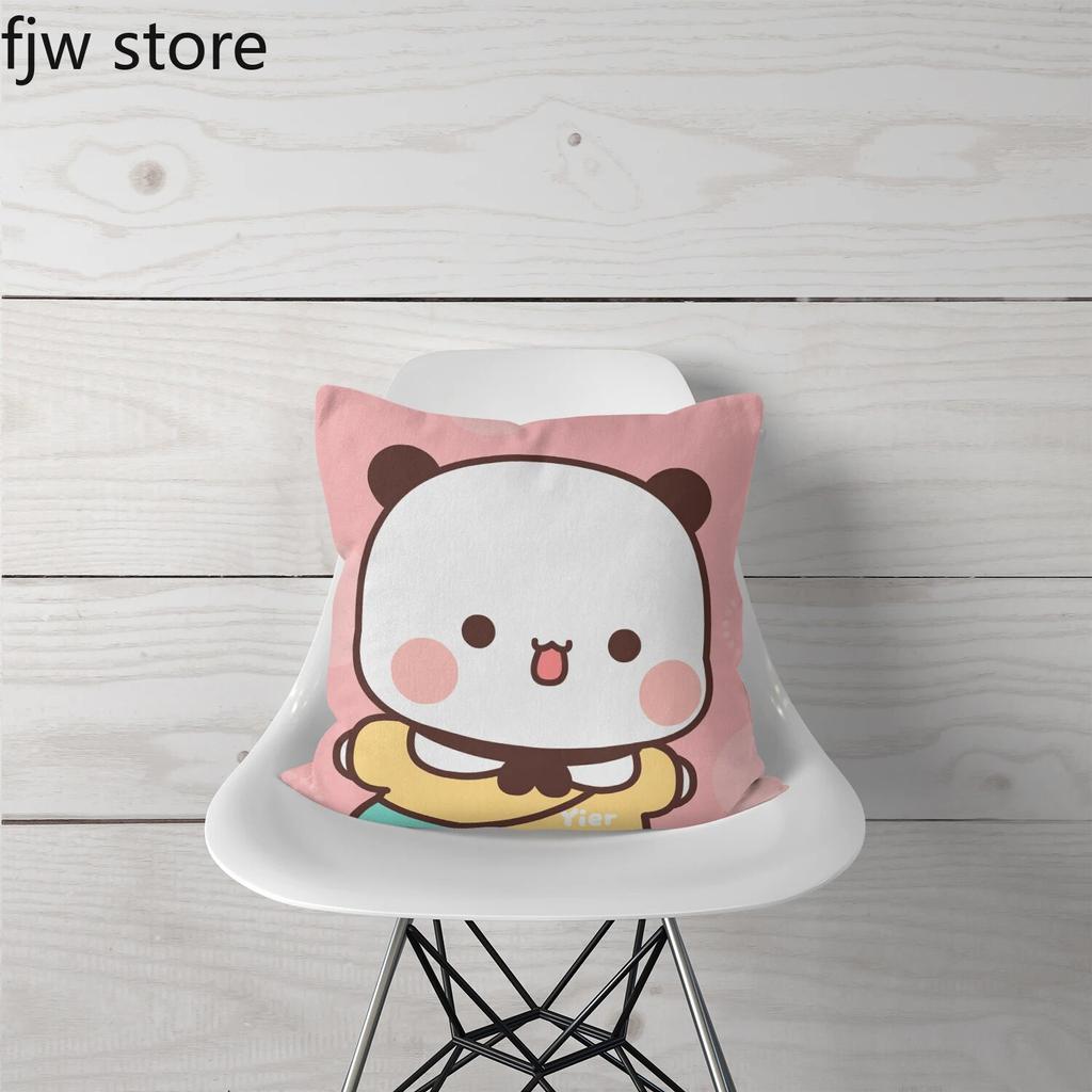 Cute Red Panda Throw Pillow Cover Fashion Anime  Boob   Sofa Chair Bed Cushion  Room Home Decoration