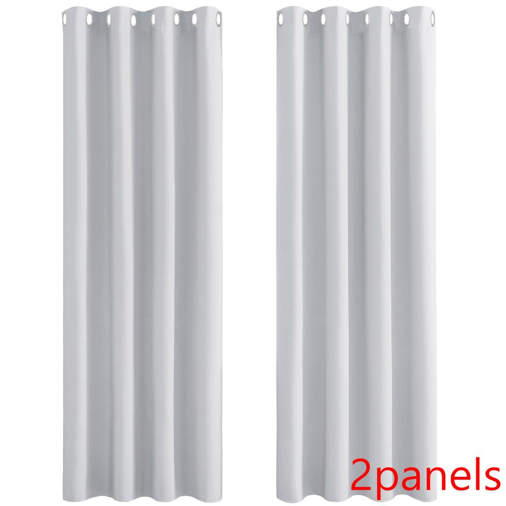 Grommet Solid Blackout Curtains for Bedroom and Living Room Window Drapes Thermal Insulated Room Darkening Curtains