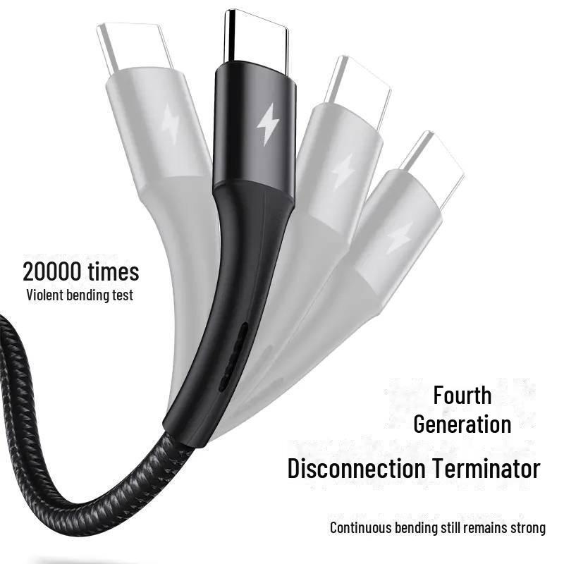 PISEN Плетеный кабель 3-в-1 для быстрой зарядки устройств Apple и Huawei