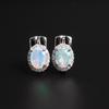 Mysterious Beautiful Natural Opal October Birthstone Earrings S925 Silver Fashion and Elegant Gifts for Women and Girls