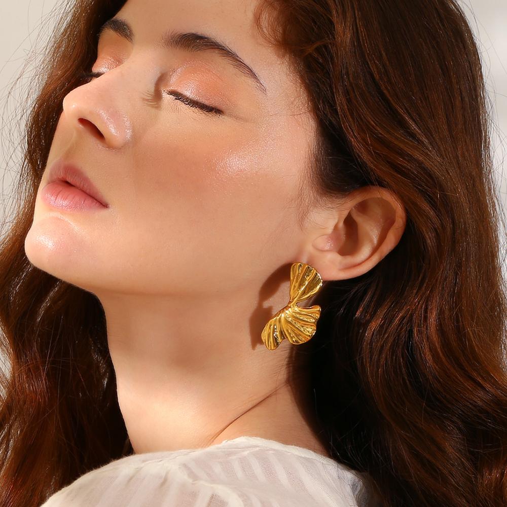 MamacitaSlay Популярные Элегантные Цветочные Элементы Позолоченные Серебряный Цвет Женские серьги из нержавеющей стали Ювелирные изделия Люксового качества