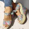 Lace Leisure Women Wedges Heeled Women Shoes Summer Sandals Party Platform High Heels Shoes Woman