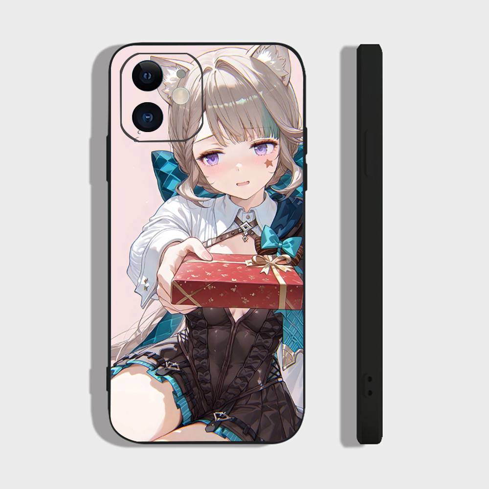 Чехол для телефона Lynette Anime Game Genshin Impact для IPhone 17 Air 16 15 14 13 Pro Max 11 12 Черный силиконовый чехол