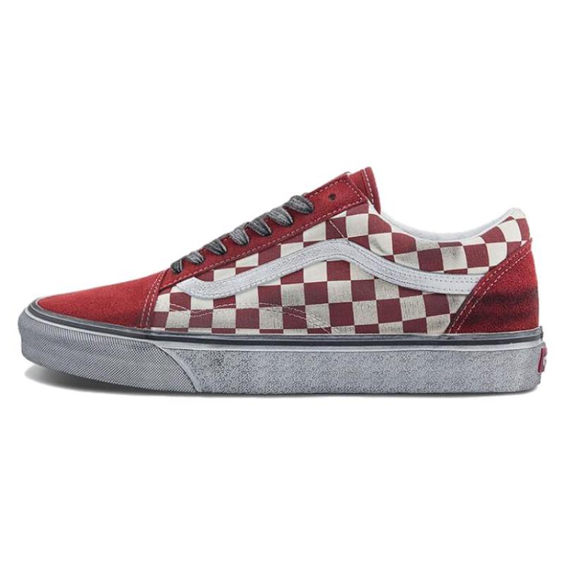 Vans Old Skool Stressed 'Check Red White' Sneakers VN0007NTY52