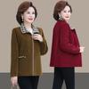 Plus Velvet Padded Coat Women Western Style New Winter Casual Loose Short Coat Middle-aged and Elderly Mother Jacket.