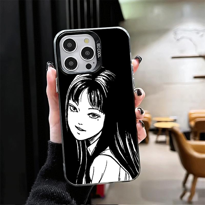 Мягкий чехол для телефона в стиле японского хоррор-аниме для iPhone 15 16 17 Pro Max 17Air 16E 14 Plus 13 12 Mini, противоударная задняя крышка