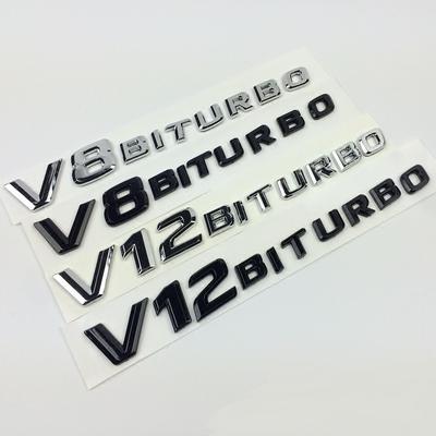 Эмблема V8 V12 Biturbo Наклейка 3D Наклейка на автомобиль Эмблема Логотип