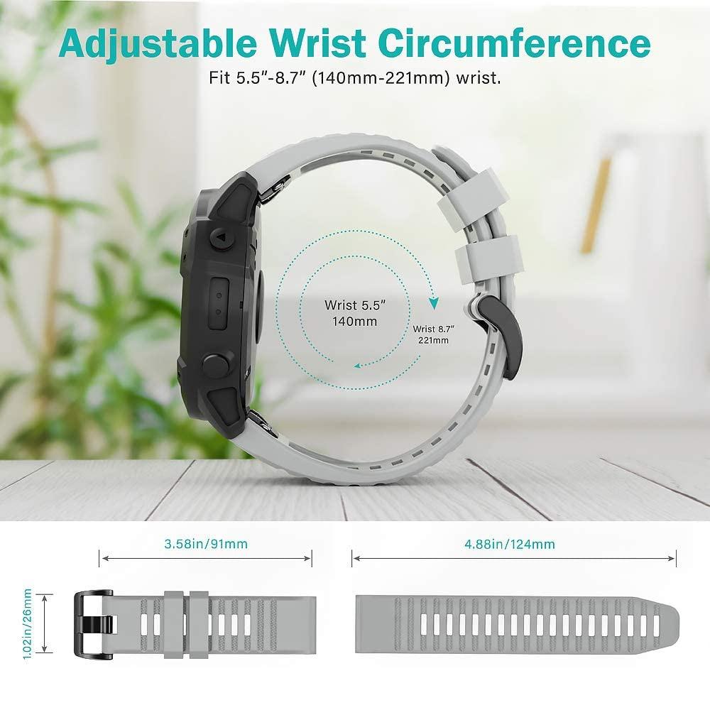 Ремешок для часов Garmin Fenix 3 5 5X 5S Plus 6 6X 6S Pro Quick Release 22 мм 26 мм силиконовый браслет для Forerunner 935 945